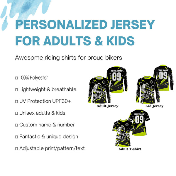 Personalized MX jersey youth men women Motocross racing shirt UPF30+ dirt bike extreme off-road PDT252