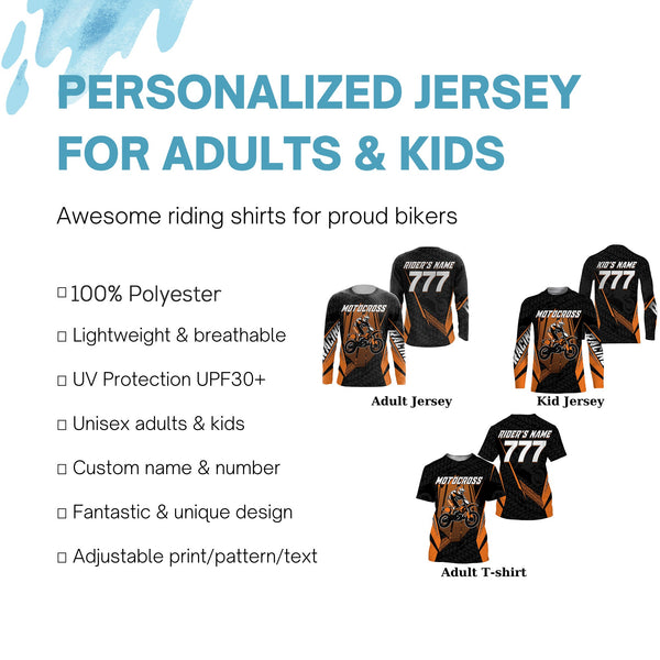 Extreme custom Motocross youth men women jersey dirt bike UPF30+ off-road motorcycle shirt PDT359