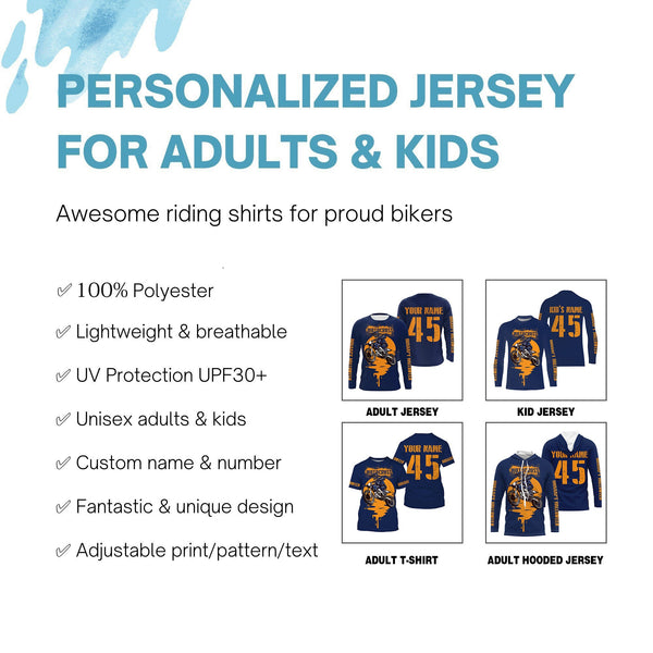 Braaapy Halloween personalized motocross jersey UPF30+ dirt bike blood moon bikers costume NMS1043