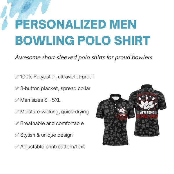 Grab Your Balls Funny Men Bowling Polo Shirt, Personalized Short Sleeves Bowlers Jersey NBP39