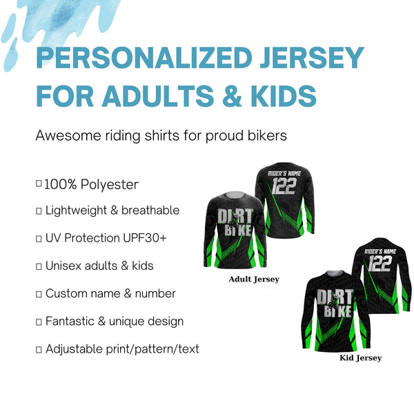 Dirt Bike Personalized Motocross Jersey UPF30+ MX Racing Motorcycle Off-road Long Sleeves NMS1261