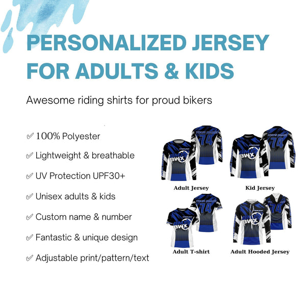 BMX racing jersey Custom UPF30+ riding racewear extreme Off-Road adult kid team Cycling shirt| SLC102