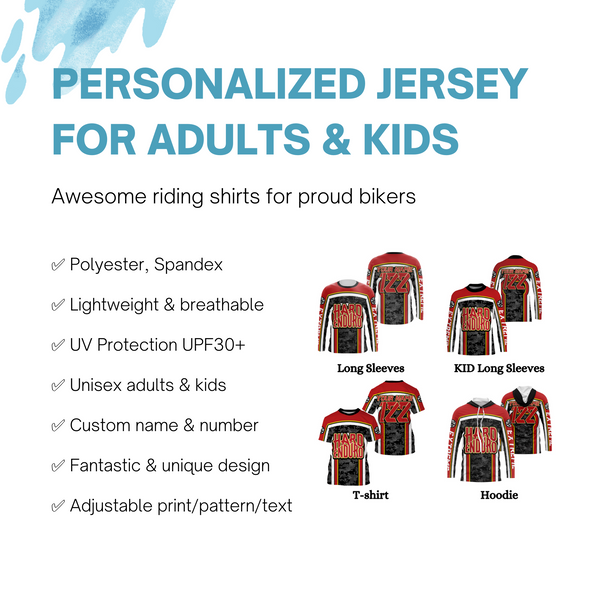 Hard Enduro Personalized Jersey UPF30+ Extreme Off-road Dirt Bike Racing Adult&Kid Terrain Race Shirt| NMS703