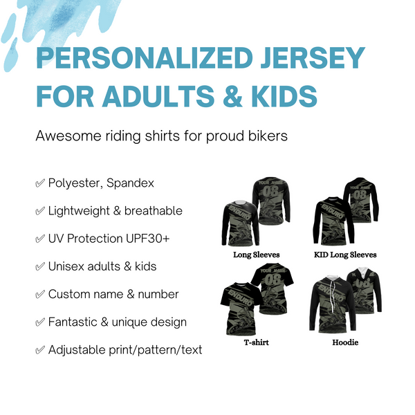 Enduro Jersey Personalized UPF30+ Motocross Racing Shirt Adult&Kid Extreme Dirt Bike Off-road Riders| NMS693