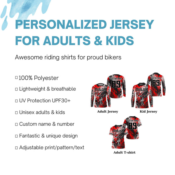 MotoX riding jersey extreme kid&adult UPF30+ personalized Motocross off-road long sleeves shirt PDT251
