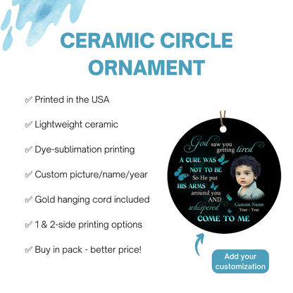 Personalized Memorial Ornament with Picture, Christmas Remembrance Sympathy Gift Loss of Loved One NOM312
