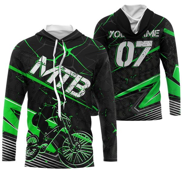 Custom MTB racing jersey UPF30+ green biking shirts Off-road Cycling adult&kid racewear| SLC49