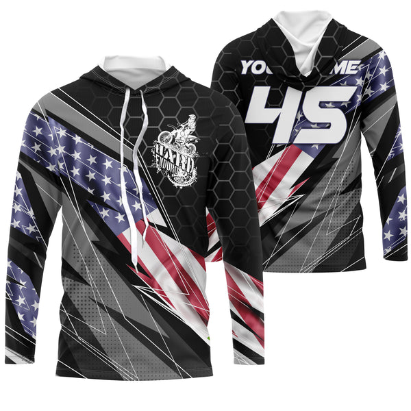 Personalized Hard Enduro Jersey UPF30+ Patriotic Enduro Racing Shirt American Dirt Bike Adult&Kid Jersey| NMS732