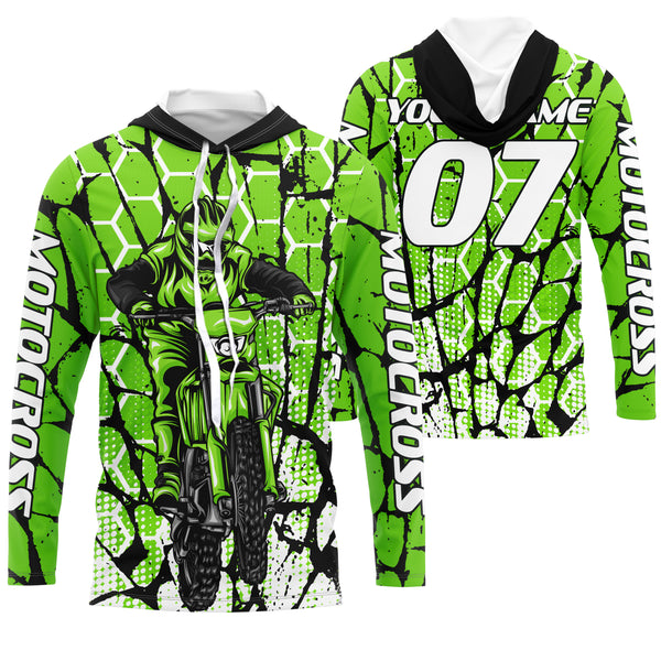 Motocross Racing Personalized Jersey UPF30+ Adults&Kids, Dirt Bike Motorcycle Off-road Riders| NMS594