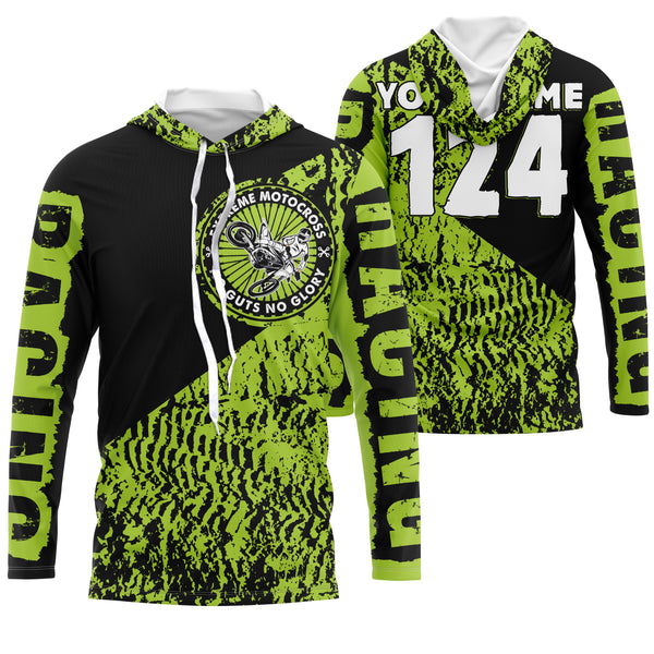 Extreme Motocross Jersey Personalized UPF30+ No Guts No Glory Dirt Bike Off-Road Adult&Kid MX Racing| NMS765