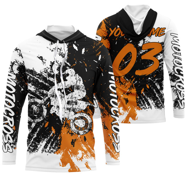 Motocross Race Personalized Jersey UPF30+ Adult&Kid, Dirt Bike Motorcycle Off-road Riders Racewear| NMS595