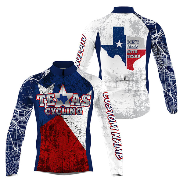 Texas cycling jersey men women UPF50+ bike shirt road MTB BMX dirt gear TX biking tops with zipper| SLC221