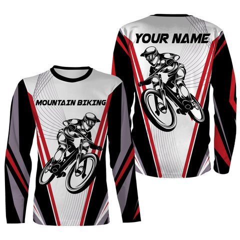 Personalized Mountain Biking Jersey - Custom Name Unisex MTB Jersey Cycling Shirt Mountain Bike Shirt - JTS414