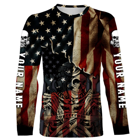Supercross Riding Jersey Personalized American Patriotic Motorcycle Off-Road Dirt Bike Racing| NMS535