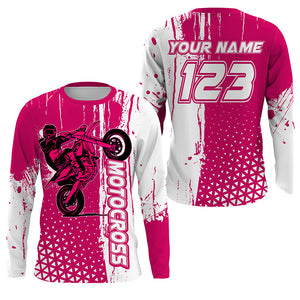 Custom Motocross Jersey Girls Women UPF30+ MX Racing Dirt Bike Off-Road Motorcycle Racewear NMS1272