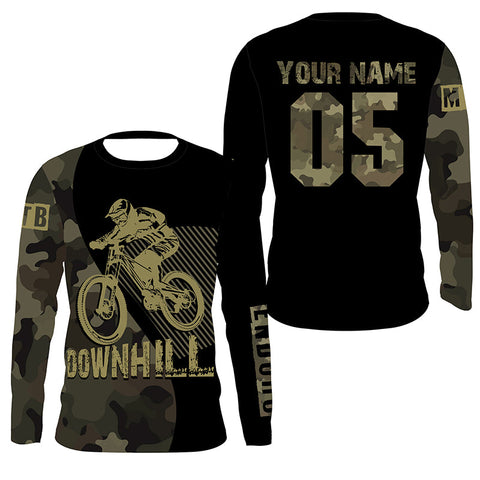 Downhill mountain bike jersey UPF30+ Camo MTB shirt kids cycling jersey men bicycle gear boy girl| SLC261