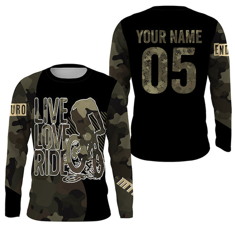 Love Live Ride Camo MTB jersey kids youth UPF30+ mountain bike shirt men cycling jersey boy girl| SLC262