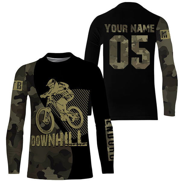 Downhill mountain bike jersey UPF30+ Camo MTB shirt kids cycling jersey men bicycle gear boy girl| SLC261