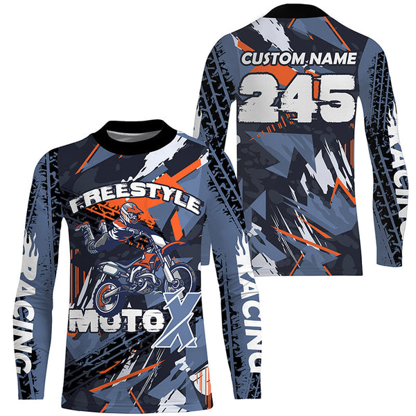 Motocross jersey customized number&name UPF30+ freestyle dirt bike racing off-road shirt kid&adult PDT292