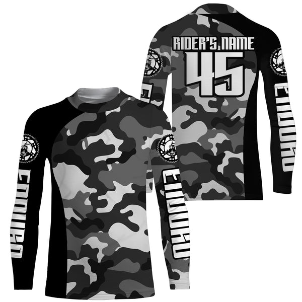 Camo Enduro Personalized Jersey UPF30+ Extreme Off-road Dirt Bike Racing Adult&Kid Terrain Race| NMS705