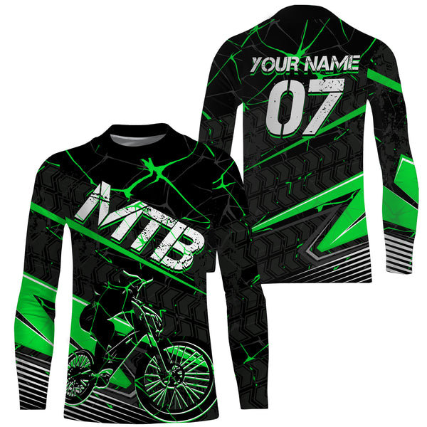 Custom MTB racing jersey UPF30+ green biking shirts Off-road Cycling adult&kid racewear| SLC49