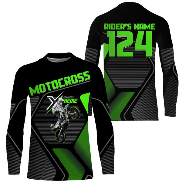 Custom Motocross Jersey Name and Number UPF30+ Dirt Bike Racing Shirt Off-Road Extreme MX Adult&Kid| NMS768