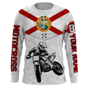 Florida Motocross Jersey Custom Name Youth Mens Womens FL Dirt Bike Off Road MotoX Motorcycle Racing| NMS824