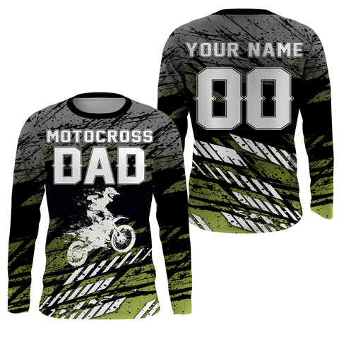 Motocross Dad Personalized Riding Jersey MX Dad Biker Shirt Dirt Bike Racing Dad Motorcycle Gift| NMS522
