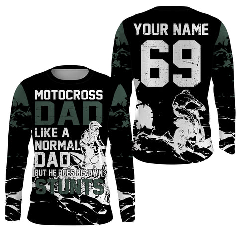 Motocross Dad Personalized Riding Jersey UPF30+ Dirt Bike Dad Biker MX Racing Dad Motorcycle| NMS524