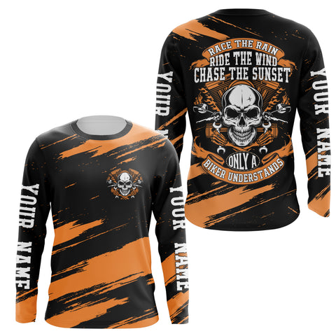 Personalized Riding Jersey UPF30+ Motocross Racing Shirt Dirt Bike Motorcycle Off-Road Skull Biker| NMS592