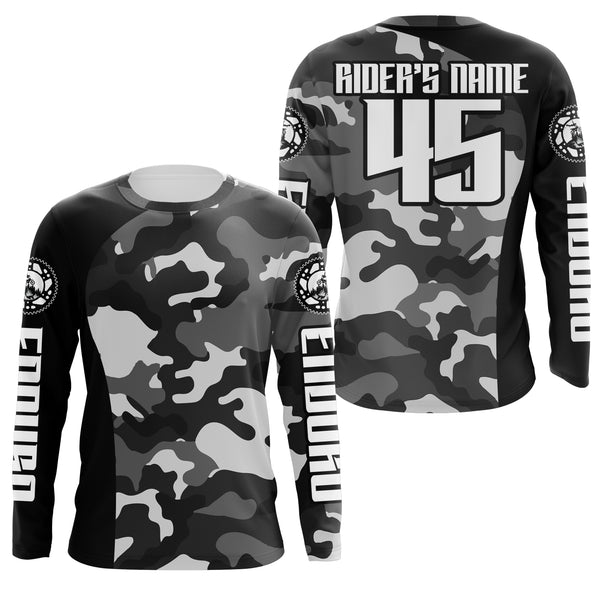 Camo Enduro Personalized Jersey UPF30+ Extreme Off-road Dirt Bike Racing Adult&Kid Terrain Race| NMS705