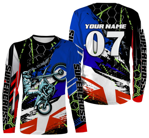Personalized Supercross Riding Jersey Custom Number & Name Motorcycle Off-Road Dirt Bike Racing| NMS538