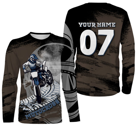 Tire Track Motocross Jersey Personalized Dirt Bike Riding Shirt Off-road Motorcycle Riders| NMS512