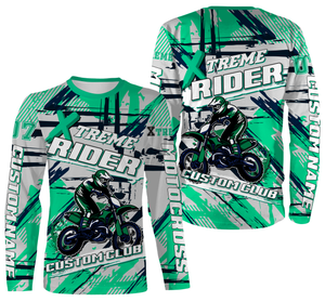 Extreme Motocross Rider All Over Printed Long Sleeves, Hoodie, T-shirt, Personalized Motorcycle Off-road Racing Shirt| NMS286