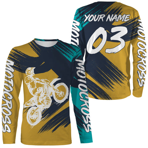 Personalized Motocross Jersey Custom Number Summer Motorcycle Riding Shirt Off-Road Dirt Bike Racing| NMS547