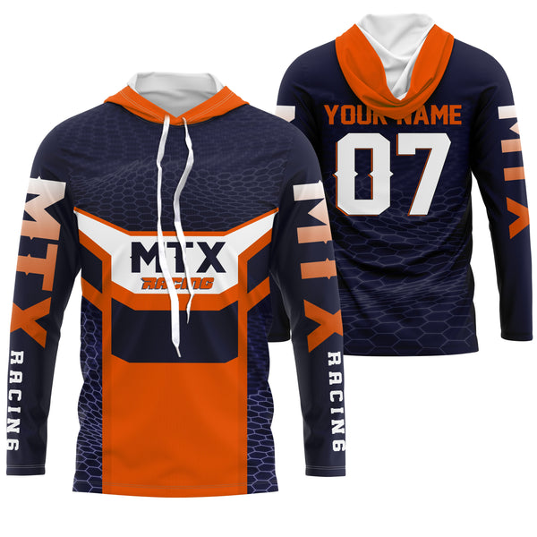 MTX racing jersey UPF30+ personalized Motocross orange dirt bike shirt off-road motorcycle jersey| NMS877