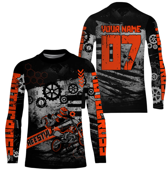 Custom red racing jersey UPF30+ youth men women MX shirt dirt bike freestyle off-road motorcycle PDT06
