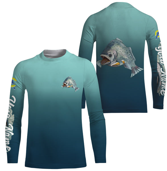 Speckled Trout fishing custom name with Trout drinking beer ChipteeAmz's art UV protection shirts AT014