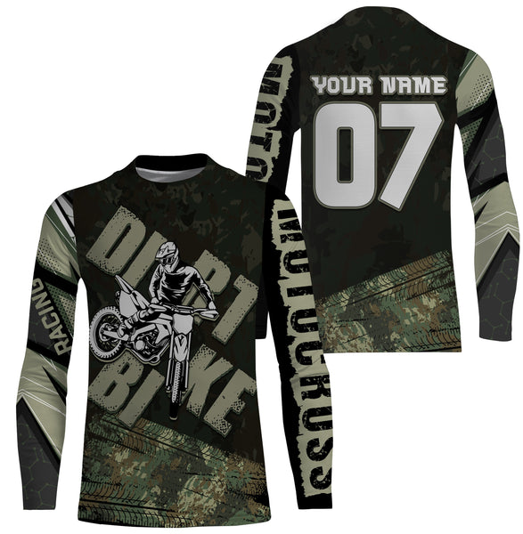 Kid&Adult custom dirt bike jersey UPF30+ Camo Motocross MX racing off-road motorcycle racewear| NMS928