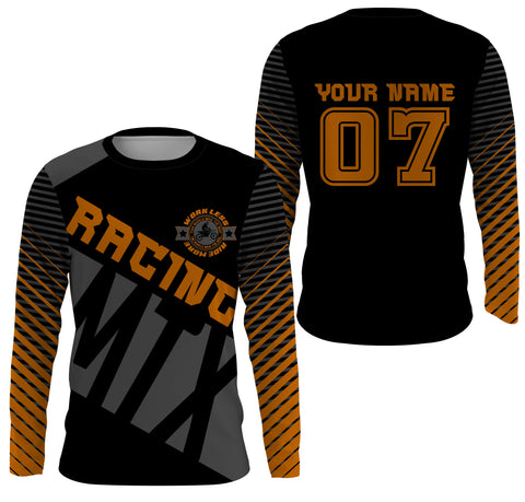 MTX Racing Jersey Personalized UPF30+ Work Less Ride More DirtBike Riders Off-road Motocross Jersey| NMS608