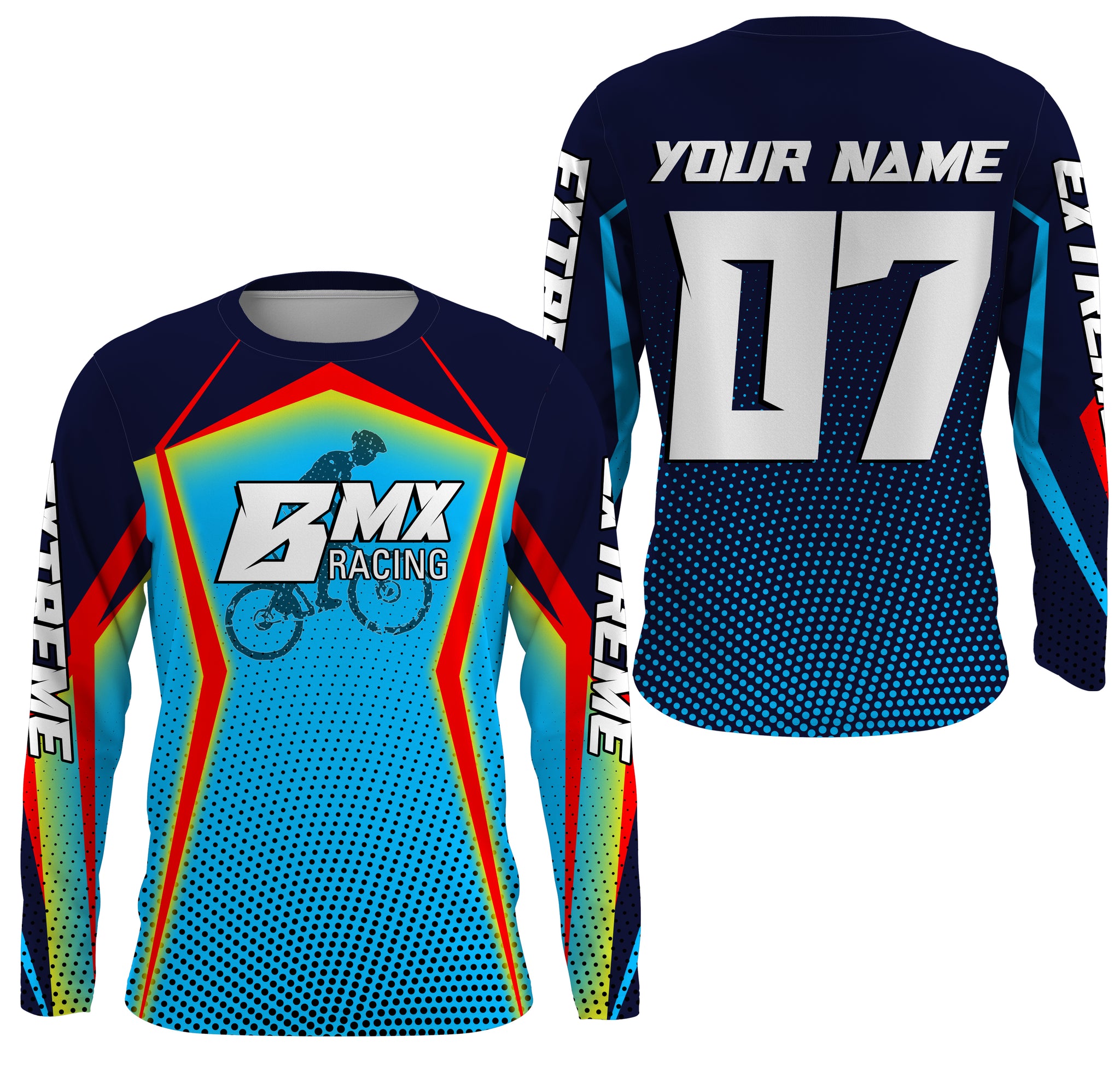 Customized BMX racing jersey UPF30+ biking rider shirts extreme Off-road Cycling Adult&Kid racewear| SLC58