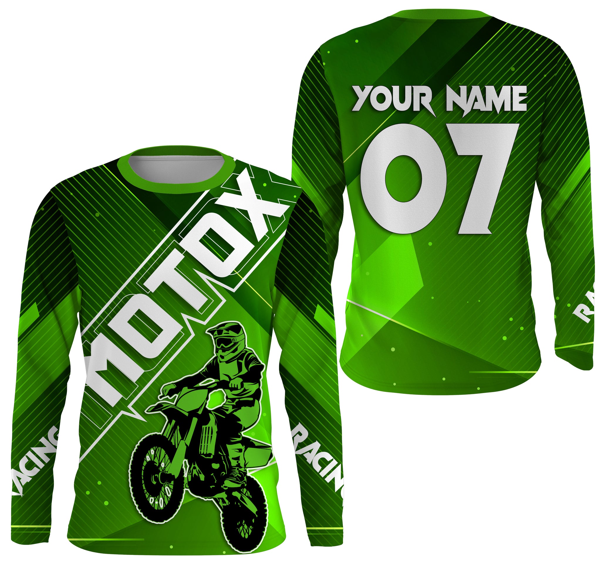  Custom Motocross Jersey MX Racing UPF30+ Dirt Bike Number Name  Adult&Kid Off-Road Motorcycle Shirt