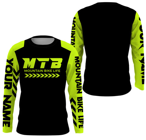 Cycling Shirt Mountain Bike Jersey, MTB Off-road Bicycling Racing Custom Shirt UV Protection UPF 30+| JTS470