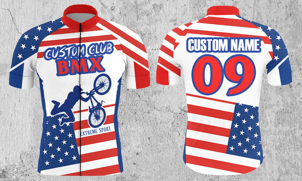 BMX Custom Cycling Jersey Mens Long&Short Sleeve US Bicycle Motocross American Bike Extreme Sport| NMS792