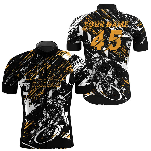 Custom BMX racing cycling jersey Cycle gear with 3 pockets Anti-UV full zip BMX Racewear| SLC77