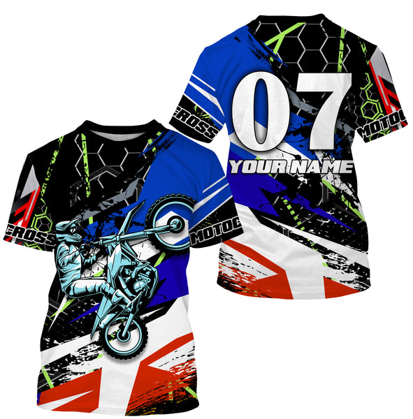Motocross Racing Personalized Jersey Adult Kid Long Sleeves, Dirt Bike Motorcycle Off-road Riders| NMS325