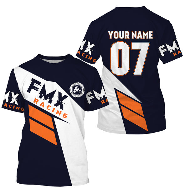 Personalized FMX Jersey UPF30+ Freestyle Motocross Shirt Adults & Kid Dirt Bike Riders Motorcycle Racing| NMS689