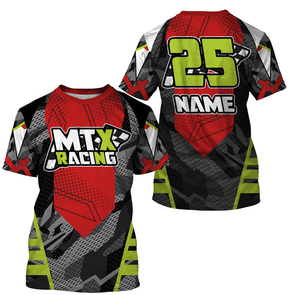 Personalized MTX Racing Jersey UPF30+ UV Protect, Motorcycle Motocross Off-Road Riders Racewear| NMS434