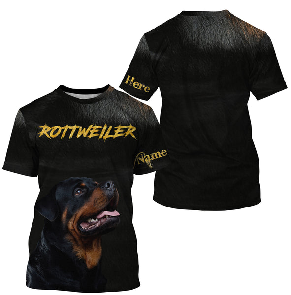 Rottweiler Unisex Hoodie Long Sleeve| Custom Name Rottweiler Shirt for Dog Mom Dog Dad Dog Lover Gift| JTSD272