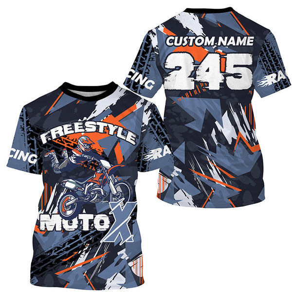 Motocross jersey customized number&name UPF30+ freestyle dirt bike racing off-road shirt kid&adult PDT292